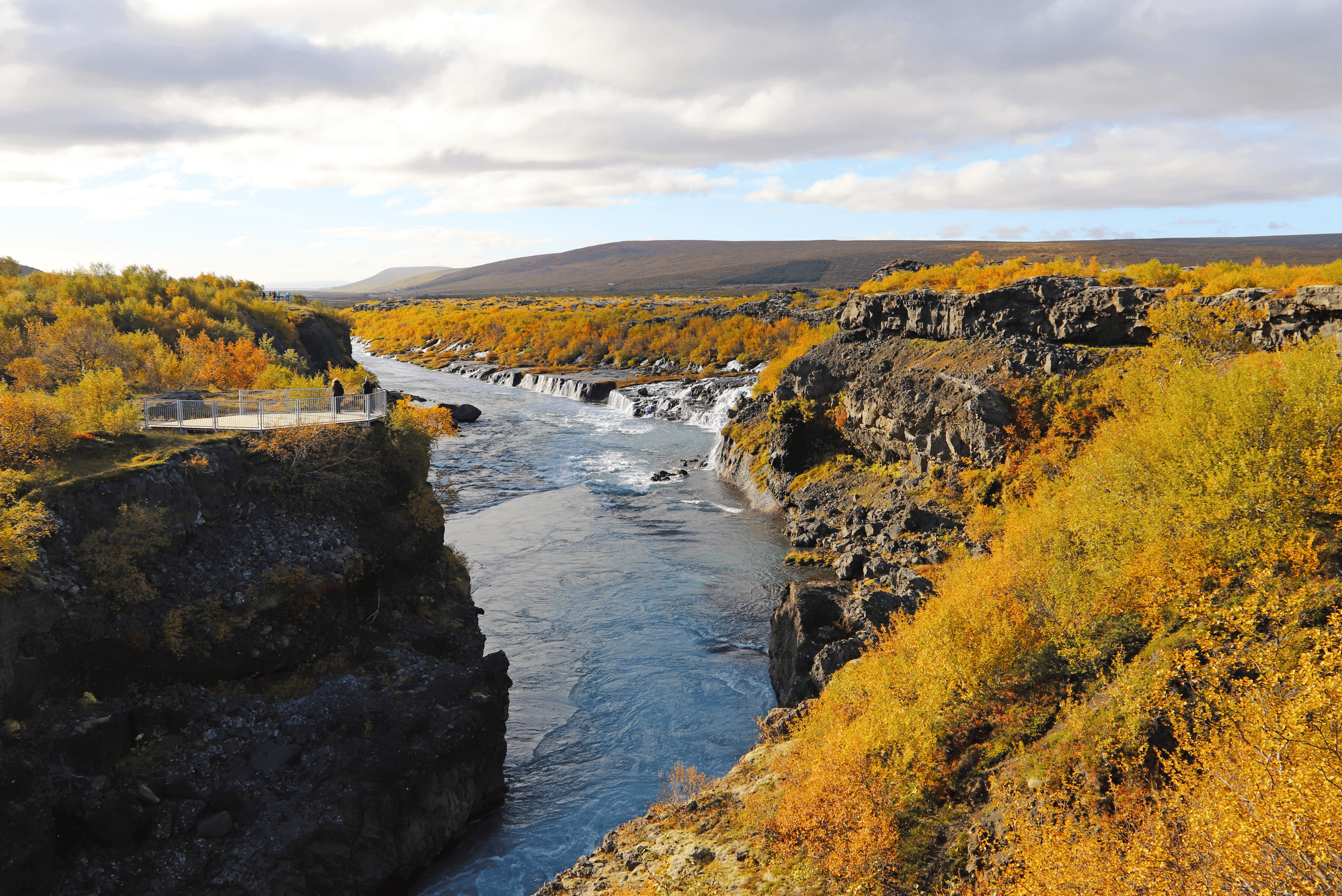 Hraunfossar waterfalls