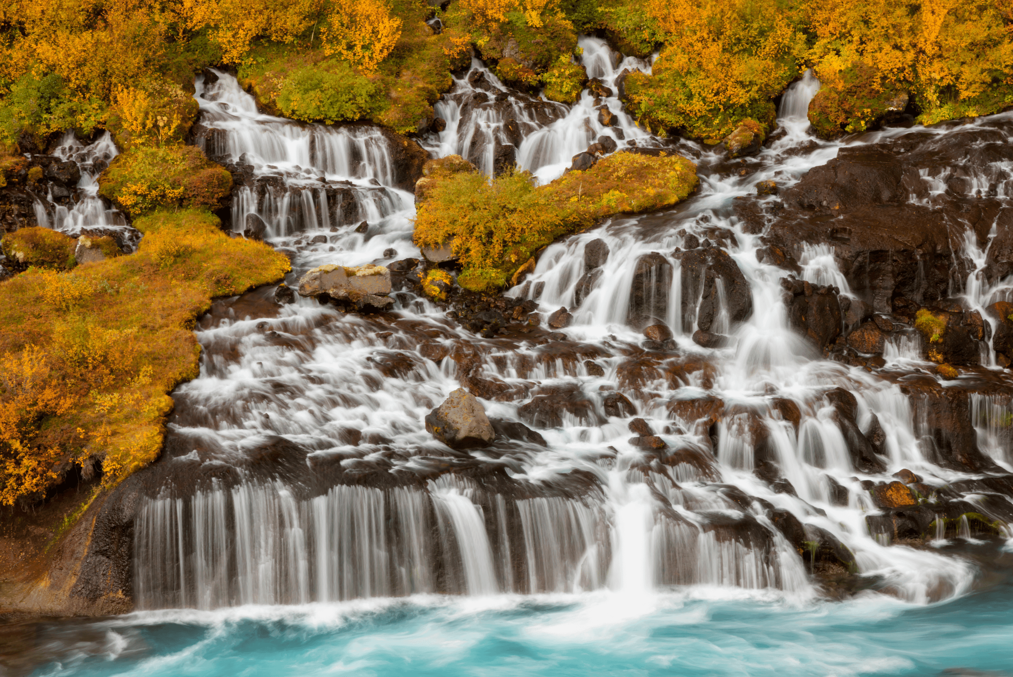 Hraunfossar waterfalls