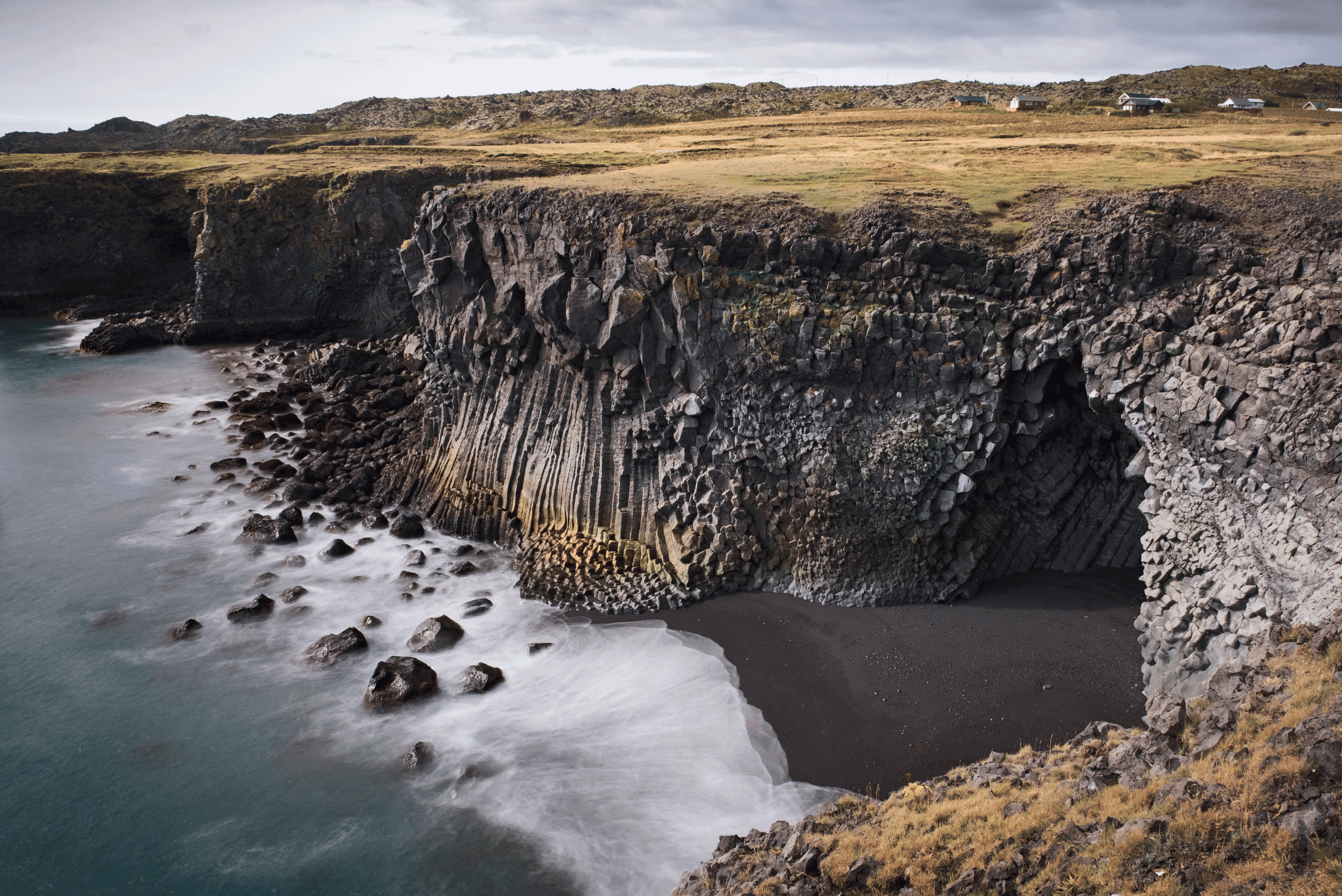 Basalt coastline by Arnarstapi village